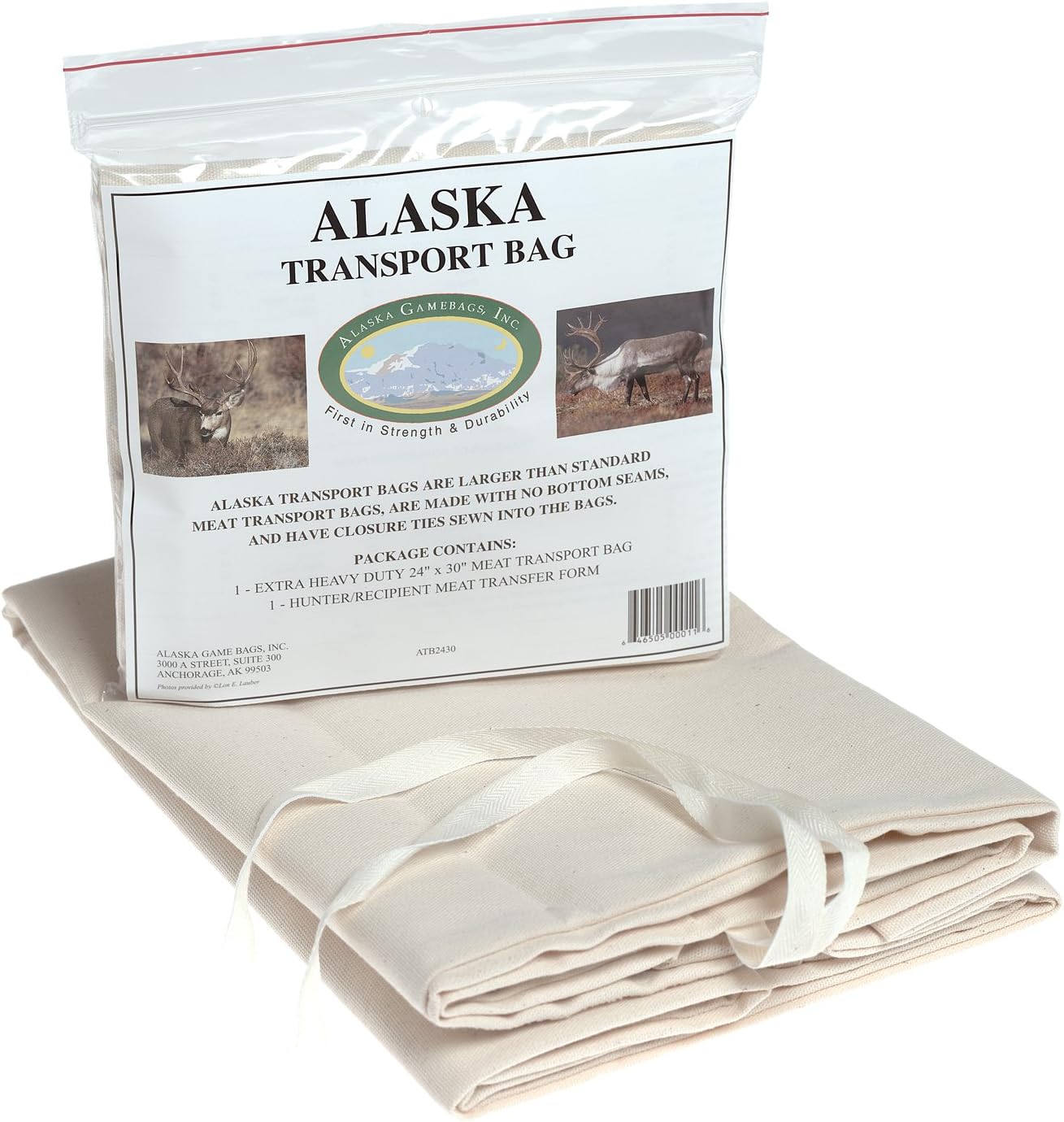 Alaska Game Alaska Deer/Sheep/Bear Hide Transport Bag, 24X30-Inch