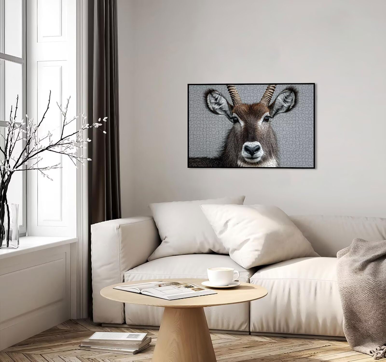 Antylopa, zwierzęta, puzzle 2000 elementów, puzzle dla dorosłych, dorosłych, nastolatków, do aktywności w domu, trudne gry rodzinne, klasyczne puzzle jako prezent i dekoracja ścienna R3KH-525