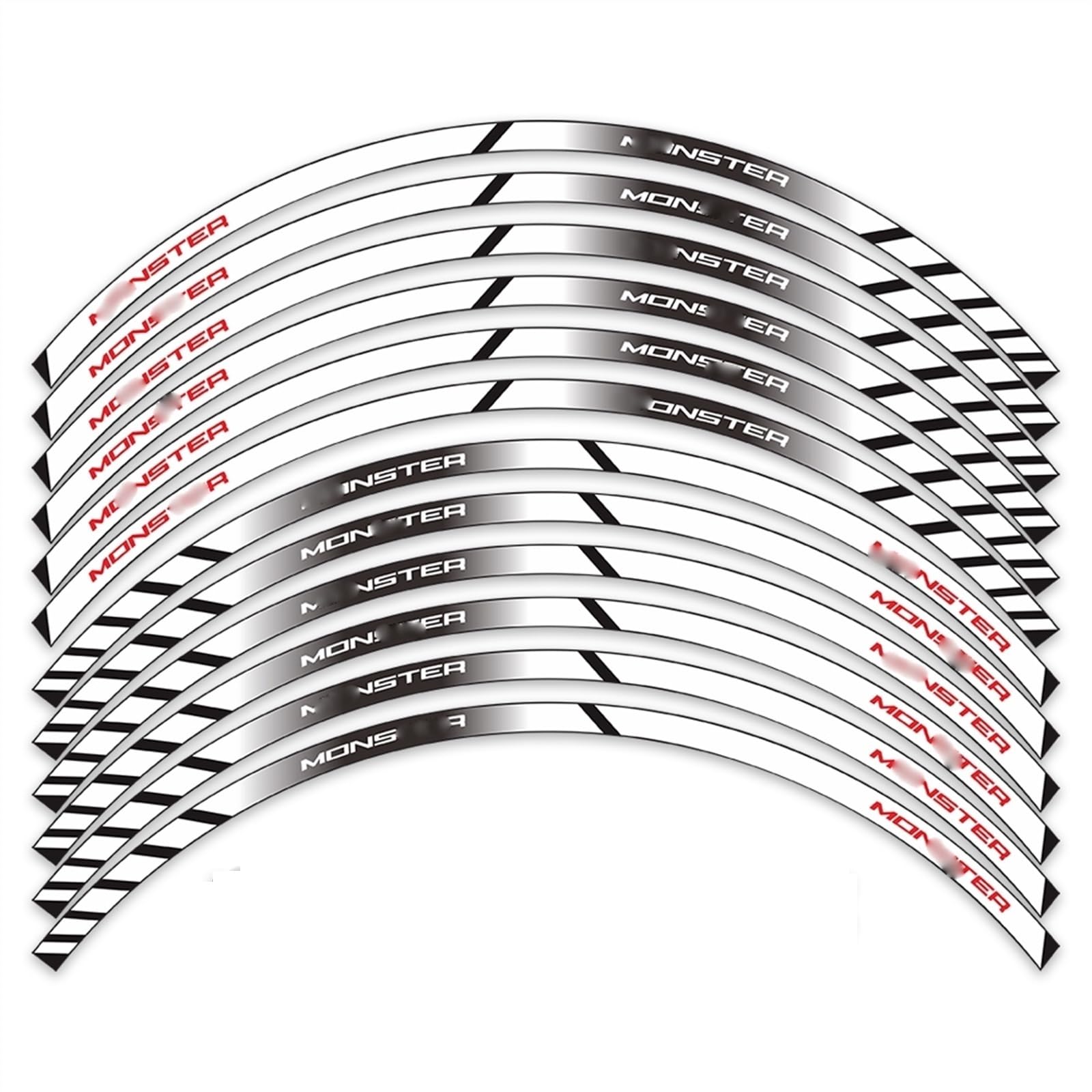 Applique Front Rear Rims Sticker Waterproof Rim Decals for for Monster 696 797 821 795 Reflective Wheel Stickers(A2)
