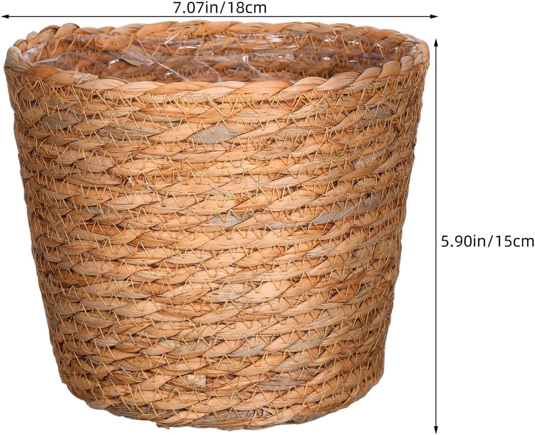 BESPORTBLE 2pcs Woven Rattan Flower Basket for Indoor Plants Decorative Plant Baskets Design Multi-Functional Storage
