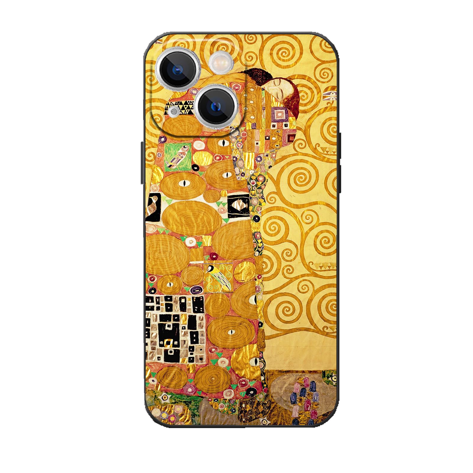 Artizgcase for iPhone 15 Case for Women, The Embrace by Gustav Klimt Phone Case, Classic Fine Art Case, Soft TPU Shockproof Protective Cover