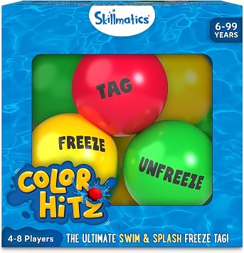 Skillmatics Color Hitz Pool Toys - Swim & Splash Freeze Tag, Perfect for Swimming Pool & Summer Fun for Kids, Gifts for Boys & Girls Ages 6, 7, 8, 9 and Up