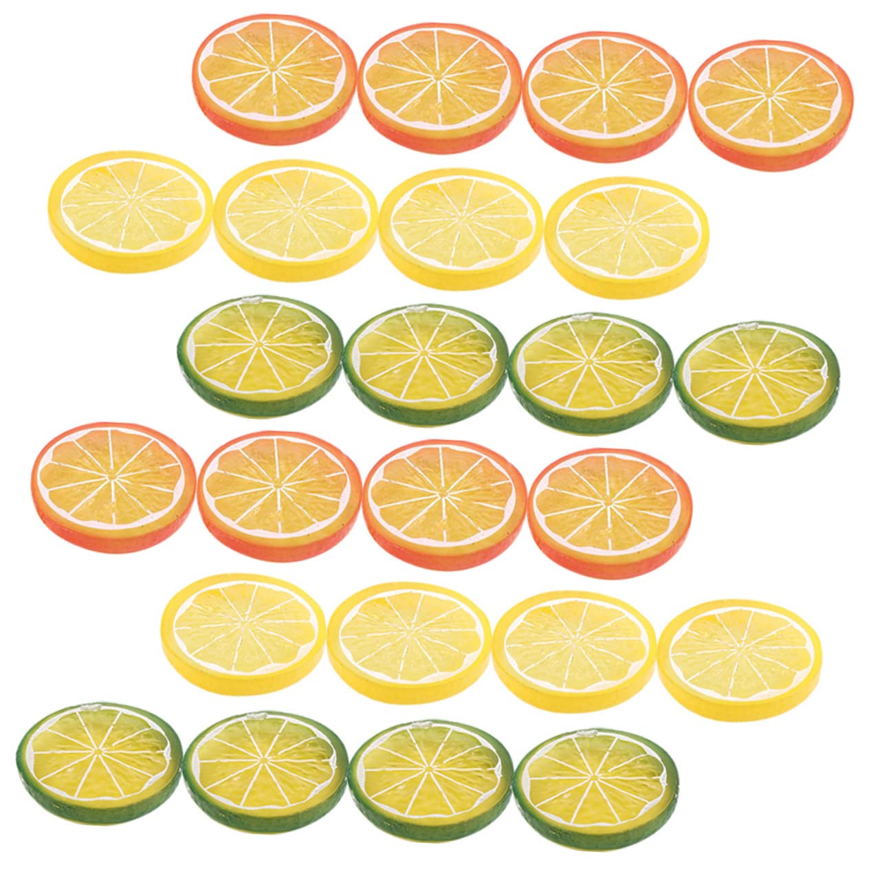 PRETYZOOM 4 Set di Fette di Artificiali Realistiche Simulazione di Frutta Finta per Oggetti di Scena Fotografici Decorazioni per La Cucina Pezzi * 4