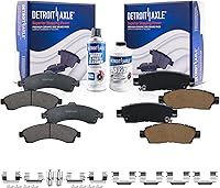 Vista 83 de Detroit Axle - Pastillas de freno delanteras para Nissan Pathfinder Frontier D21 720 Pickup Subaru SVX Pastillas de freno de cerámica con reemplazo
