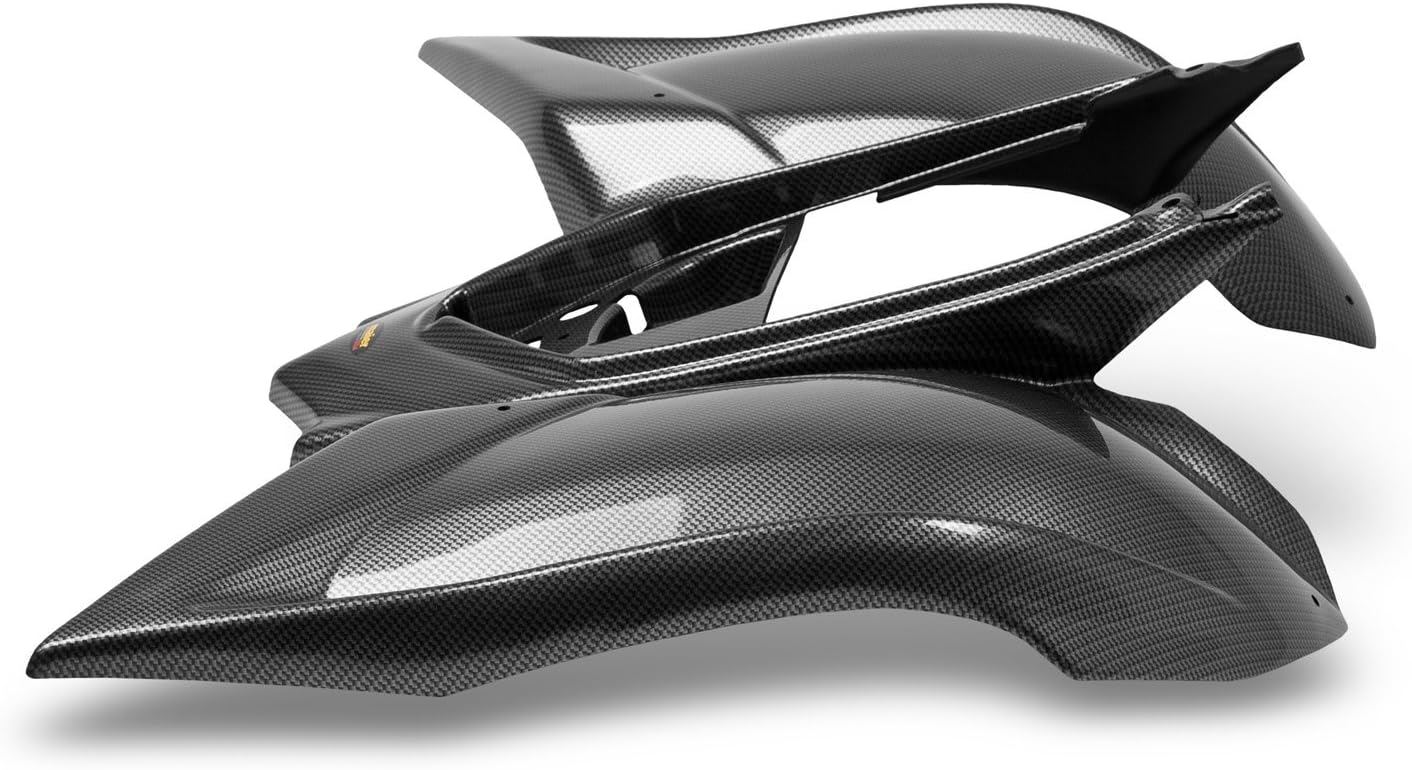 Maier USA Rear Fender Compatible/Replacement for Yamaha YFM700R Raptor - Black Carbon Fiber - 19002-30