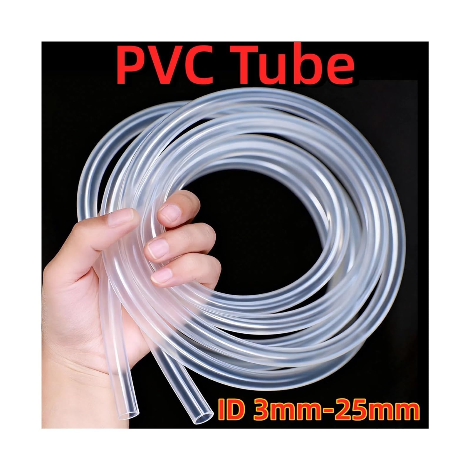 Tubo PVC transparente 3–30mm ID agua acuario jardín desagüe | Tubo flexible de PVC transparente, DI 3-30 mm, for uso en acuarios, bombas de jardín, y drenaje(12Meter,ID 25mm X OD 29mm)