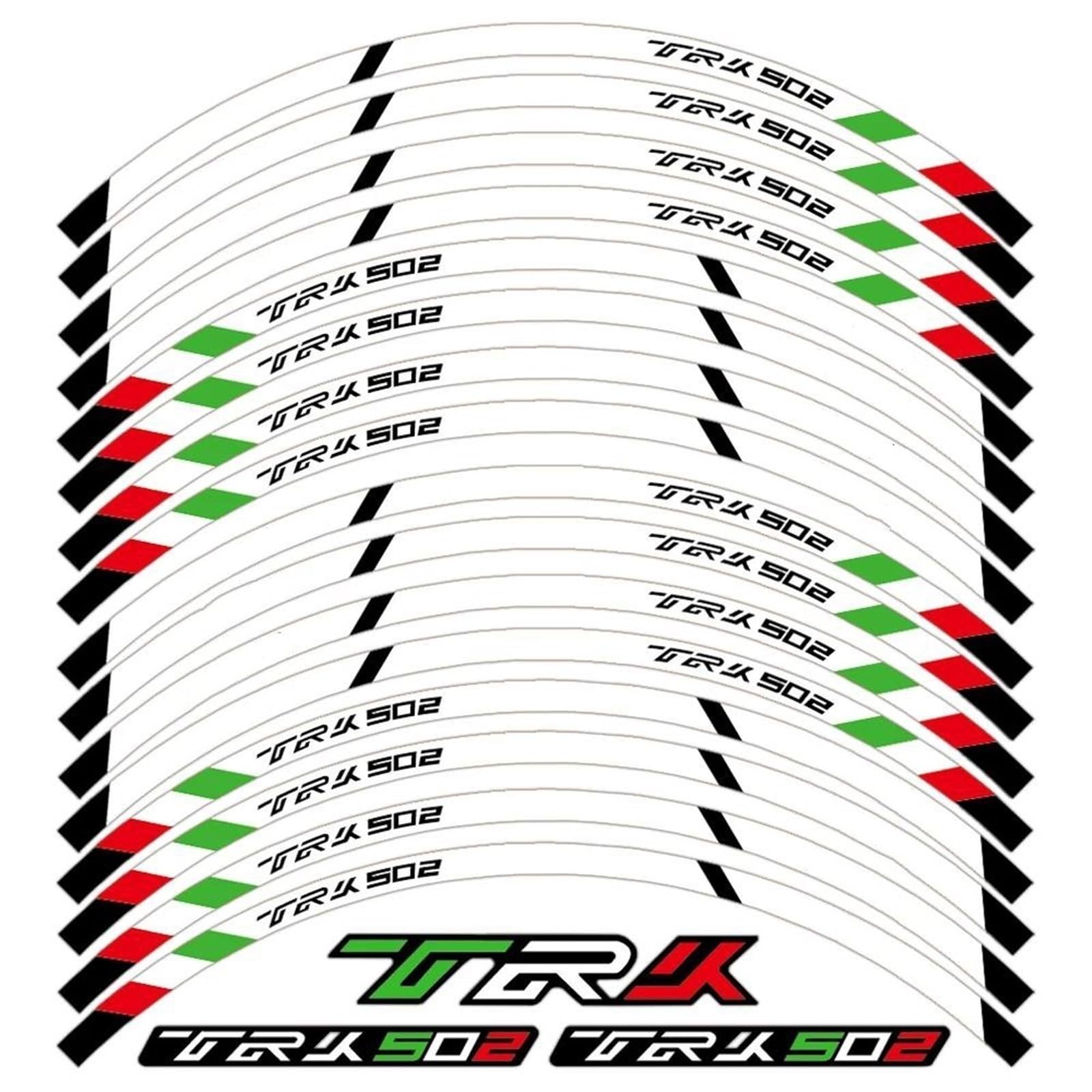 Motorcycle Wheel Sticker Racing Rim Stripe Decal Decoration Accessories for Benelli TRK 502 TRK502 Trk502(Style 1)