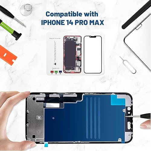 Miniatura 3 de Reemplazo de pantalla para iPhone 14 Pro Max, reemplazo de vidrio para iPhone 14 Pro Max de 6.7 pulgadas, kit de reparación de pantalla con adhesivo
