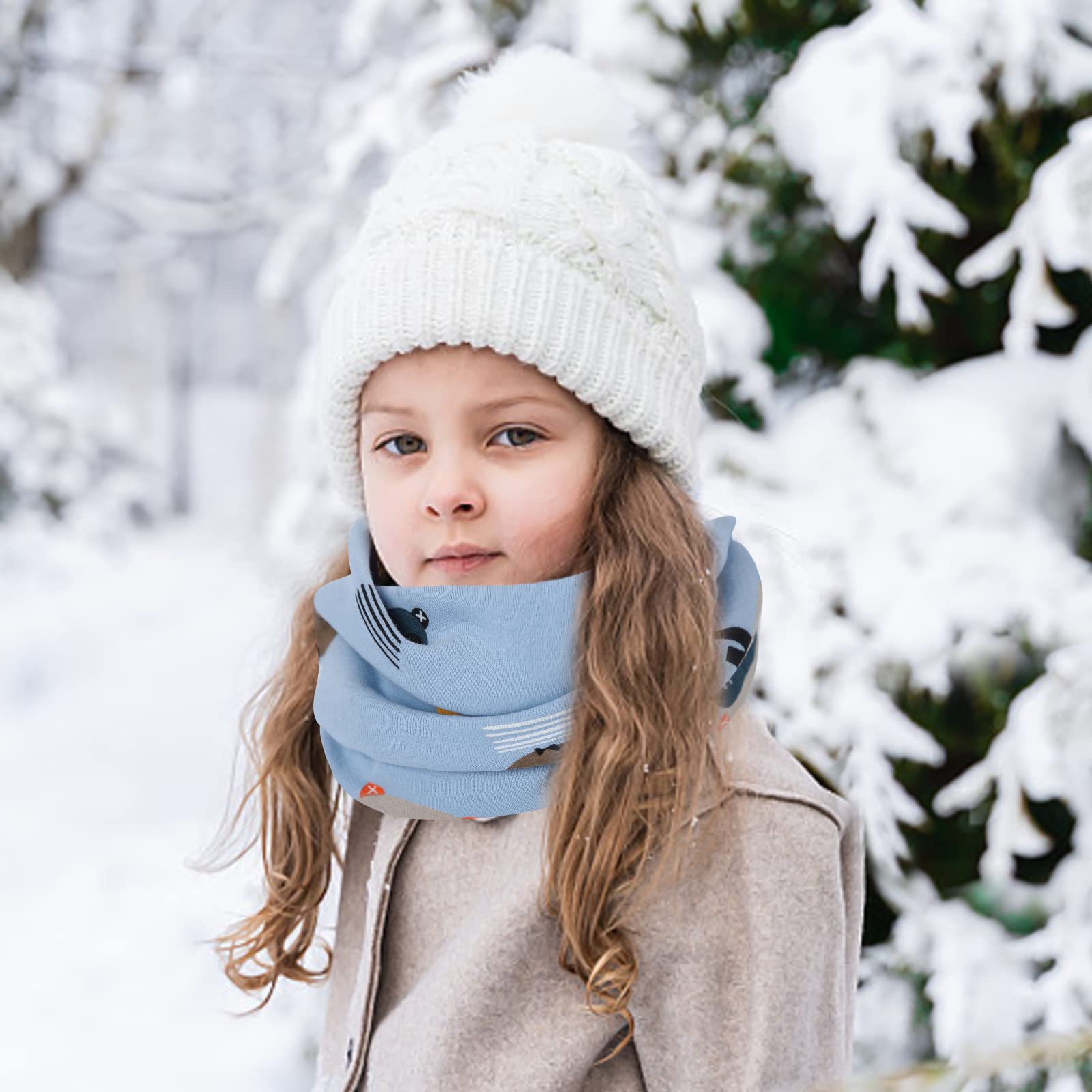Bufanda Cuello Algodón Niños Bebés Invierno 4 Piezas