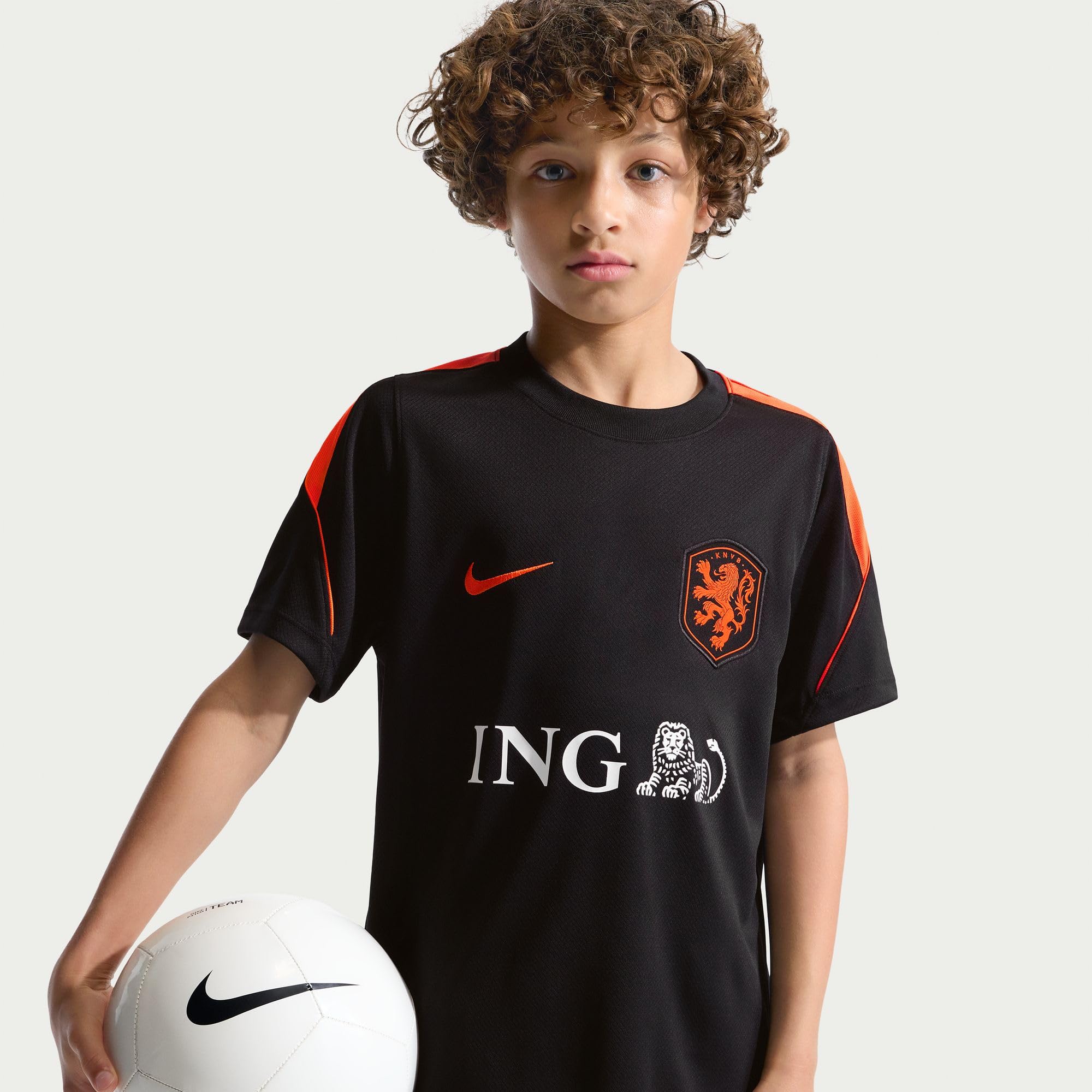 Nike Niederlande Strike Nike Dri-Fit Kurzarmshirt per bambini unisex per bambini a maniche corte
