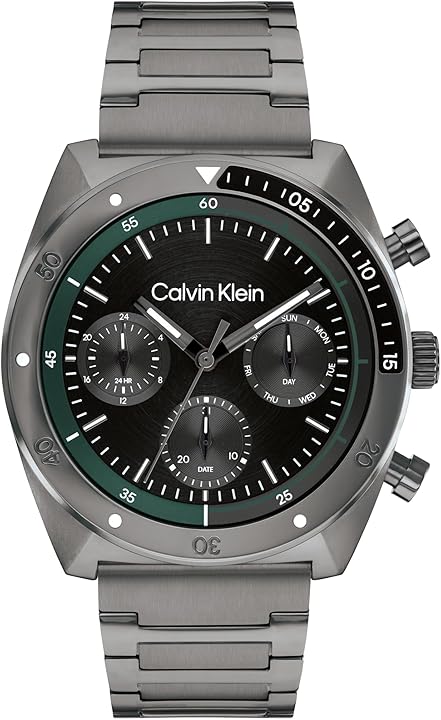 Calvin Klein orologio analogico multifunzione al quarzo da uomo collezione ck flex 25200466