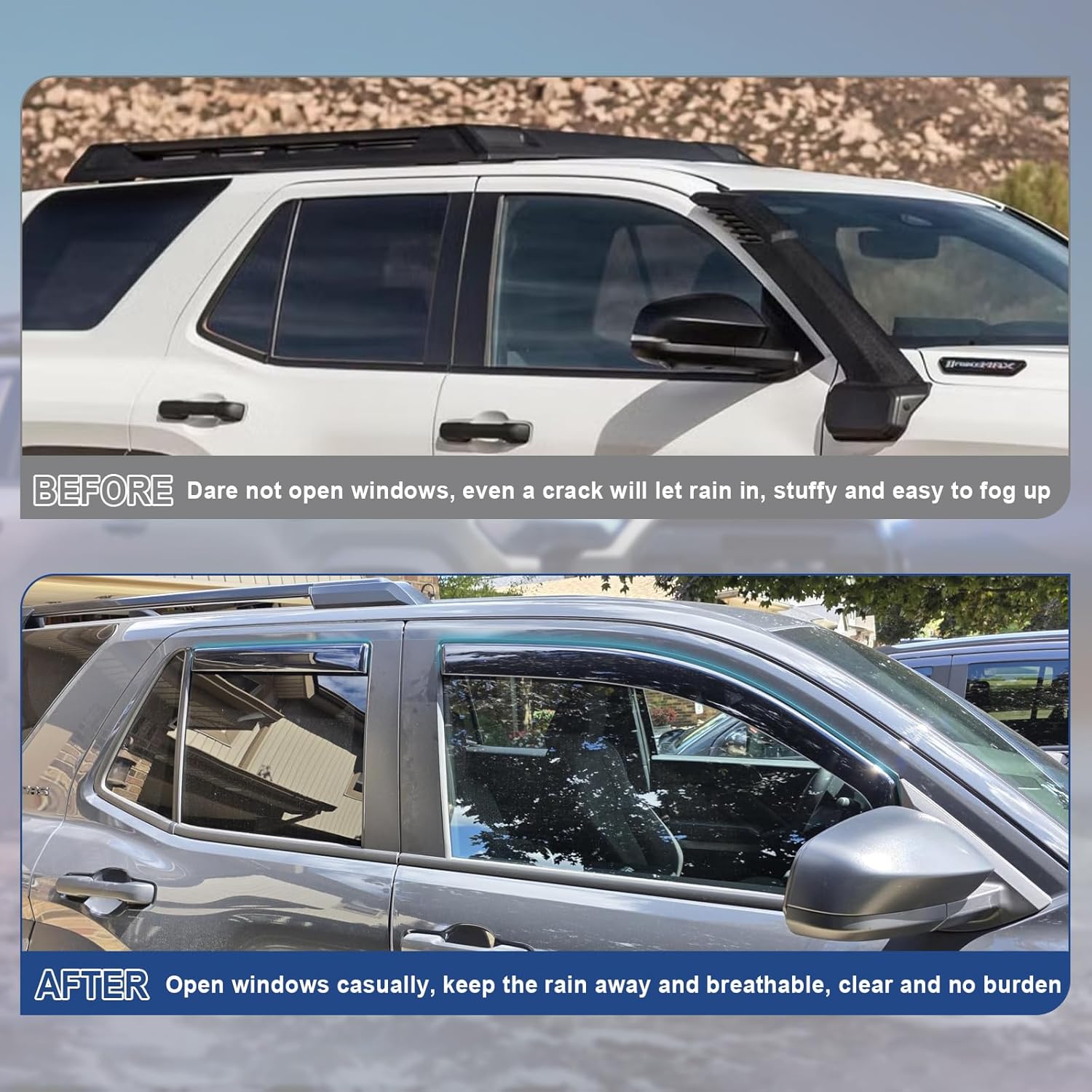 Side Window Visor Deflector Fit for Toyota 4Runner 2025 Window Visors Trim Cover