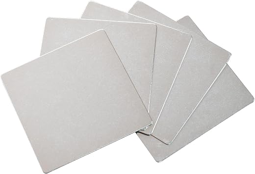StayMax 304 Stainless Steel Plate Metal Engraving Blank 4 * 4 Inch 5