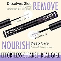 Vista 2 de BEYELIAN - Removedor de racimo de pestañas y suero nutritivo, removedor de extensión de pestañas DIY y tratamiento y acondicionador de aceite