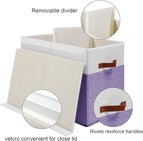 Vista 32 de Caja grande de juguetes con tapa, caja de almacenamiento de juguetes resistente, cesta organizadora con divisores para niños pequeños, niños, niñas