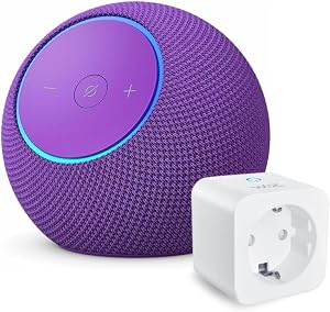 Amazon Echo Dot Max (ultimo modello) | Ametista + WiZ Presa intelligente, compatibile con Alexa – Kit di base per Casa Intelligente