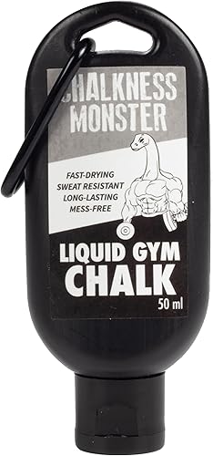 Chalkness Monster Liquid Gym Chalk - Mess-Free - Premium Sweat Resistant Long Lasting Grip - Quick Dry Hand Grip for Gymnastics, Rock Climbing,