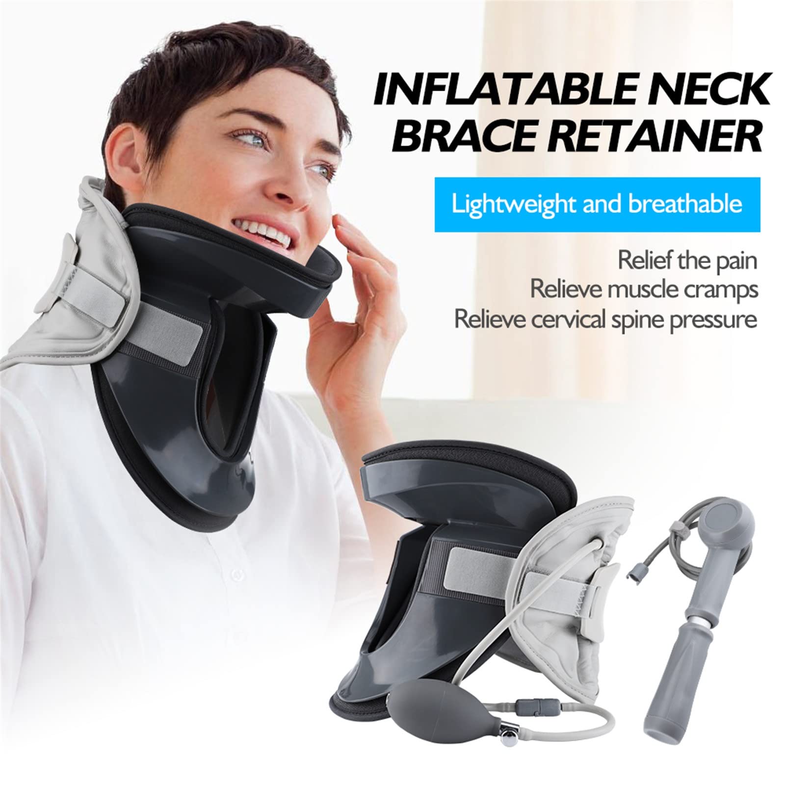 Cuello Cervical Tracción Dispositivo Collar Collar Persalte Protector Ortesis ORTHOSIS Inflable Vértebra Fijación De La Columna Corrector De Postura