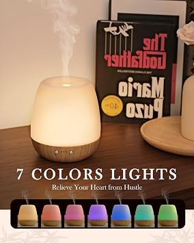 Essential Oil Diffuser - 2.4MHz Ultrasonic Glass & Bamboo Diffuser with Pulse/Continuous Mist & Night Light, Timer & Auto-Off, Silent Aroma Diffuser for Home, Office, Yoga, Spa, Gifts & Home Decor.