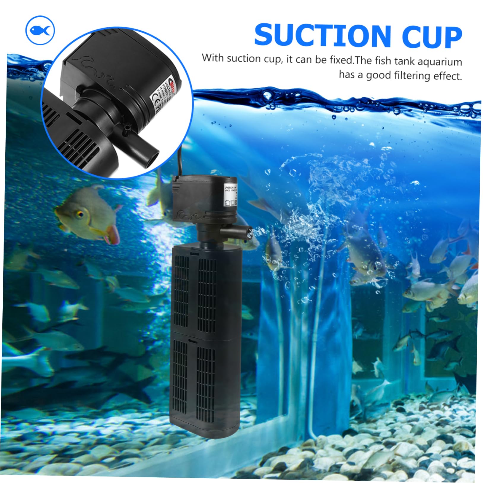 Happyyami Aquarium Innenfilter Wasserfilterpumpe Multifunktionale Zirkulationspumpe Für Süß Und Salzwasseraquarien Leise Und Platzsparend Fischliebhaber