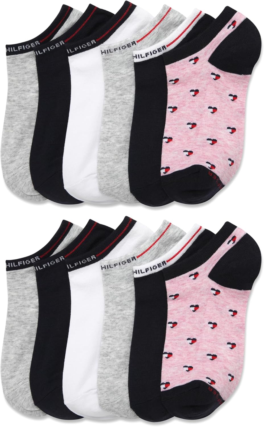 Tommy Hilfiger Womens No Show Socks -12 Pack Cotton Blend Lightweight Athletic Performance Cushioned Running Socks for Women - Image 4