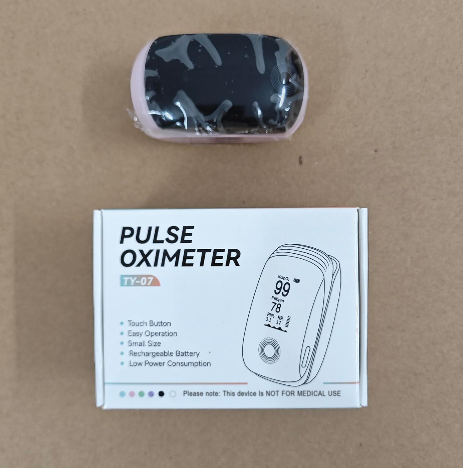 Finger Pulse Oximeter, Fingertip Blood Oxygen Saturation with Pulse Monitor, Oximeter with Lanyard, Pulse Oximeter for Sport and aviation use only (pink) TY07