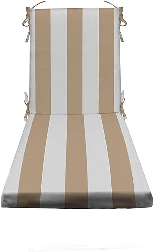 RSH DECOR Cojín de espuma para asiento de tumbona  72 x 21 x 3 pulgadas  Tela hilada para todo tipo de clima  Resistente al agua y a la decoloración