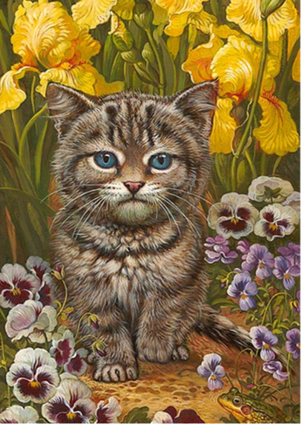 Peinture par numéros chat mignon pour apprendre à peindre facilement sans stress