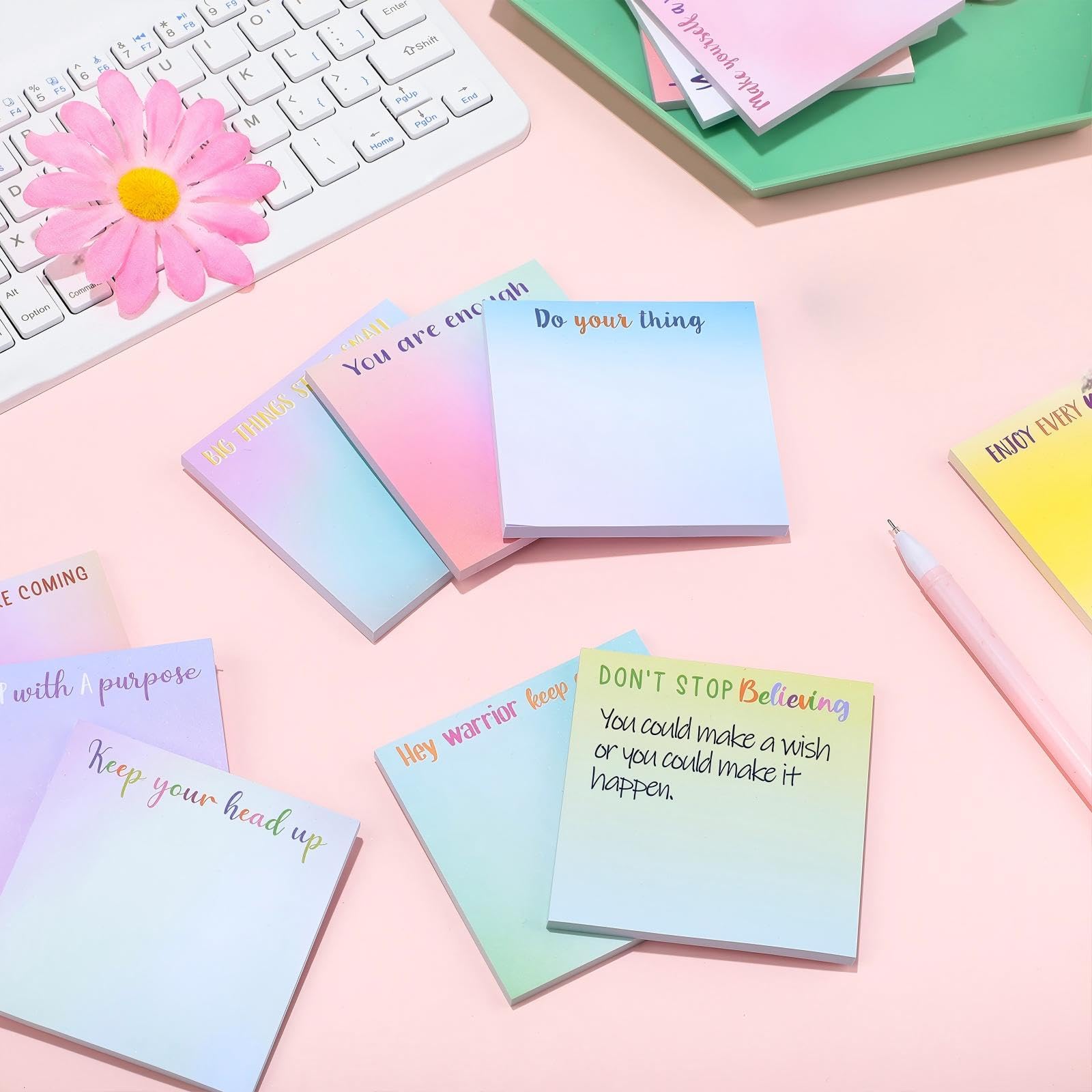 Snapklik.com : Zonon 12 Pieces Inspirational Sticky Notes 3 X 3 Inch ...