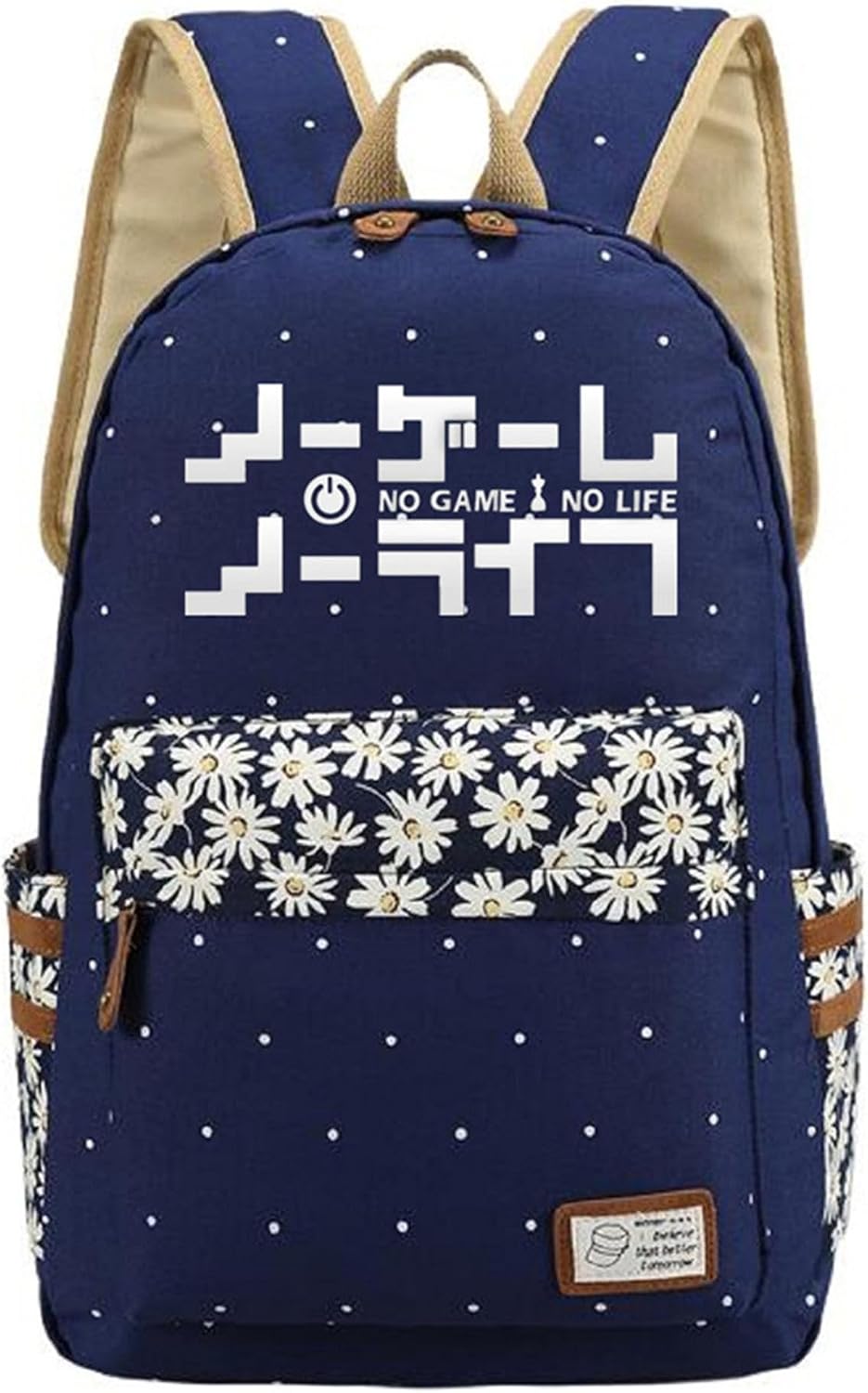 Luminous Anime No Game No Life Backpack School Bag Kotobukiya Shiro Canvas Rucksack Daypack Bag Bookbag 2
