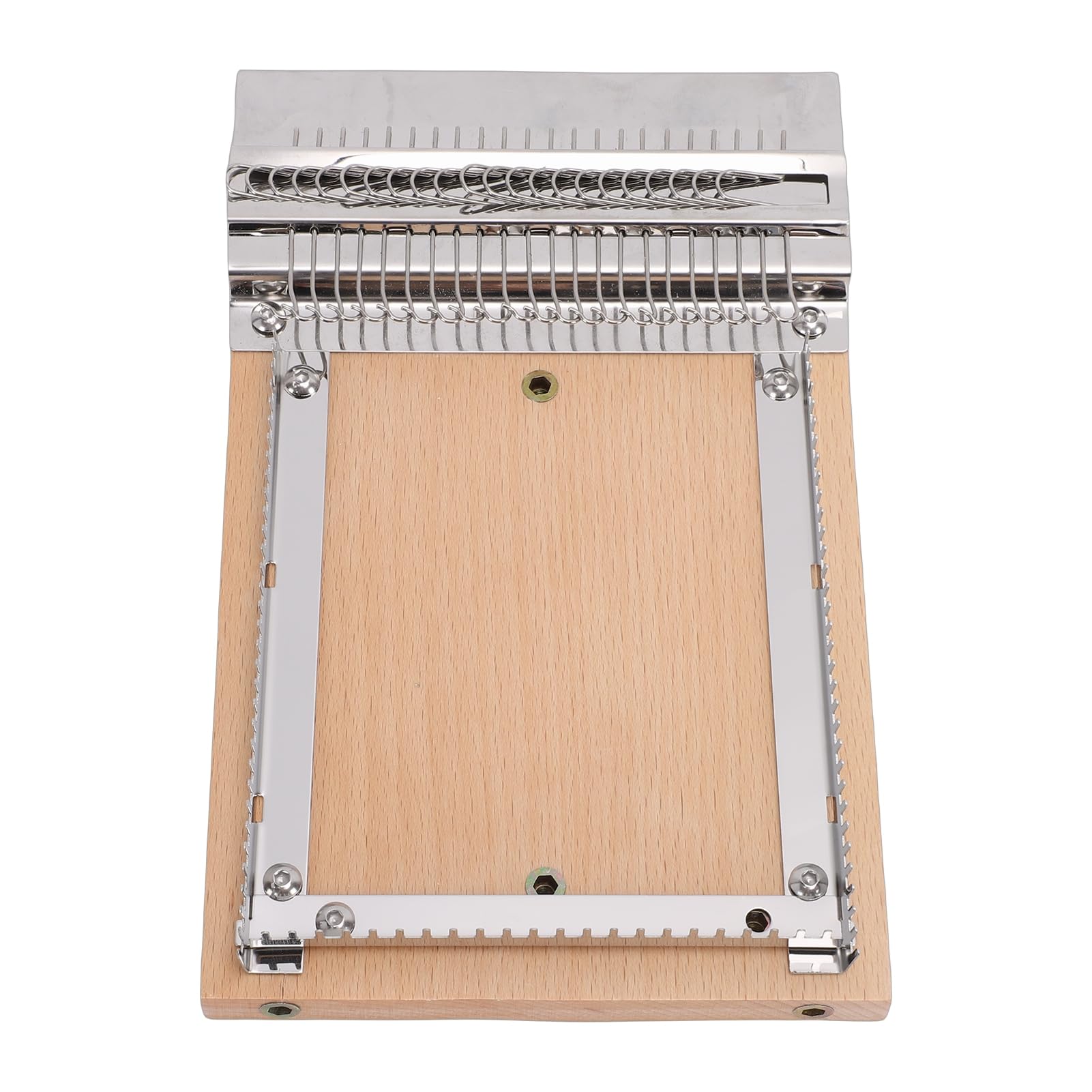 Buachois Small Weaving Loom Multi Craft Tapestry Loom Frame 5.1x8.1in DIY Hand Knitting Weaving Machine Stainless Steel Wooden for Clothing Blanket Kids Adult Beginners