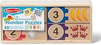 Vista 3 de Melissa & Doug Self-Correcting Wooden Number Puzzles with Storage Box (40 pcs)