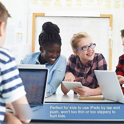 Miniatura 3 de Paquete de 10 lápices capacitivos para pantallas táctiles, punta de fibra de malla, para iPad, iPhone, tabletas, Samsung, todos los dispositivos de