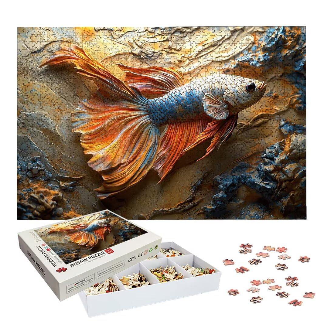Puzzle 1500 Pezzi, Puzzle Pescare per Adulti, Misura: 87x57cm -3028