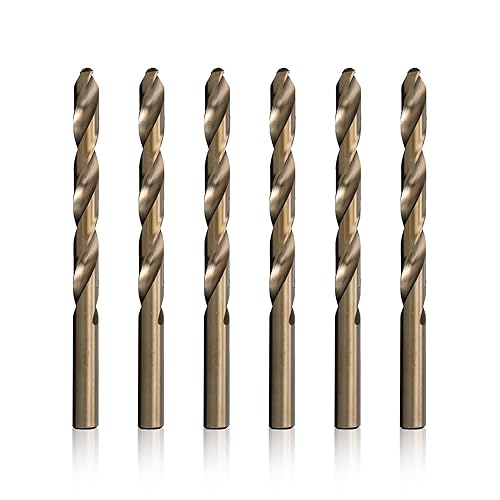 Drill America - DWDCO38P6 - Broca de cobalto de 38 pulgadas (paquete de 6), serie DWDCO