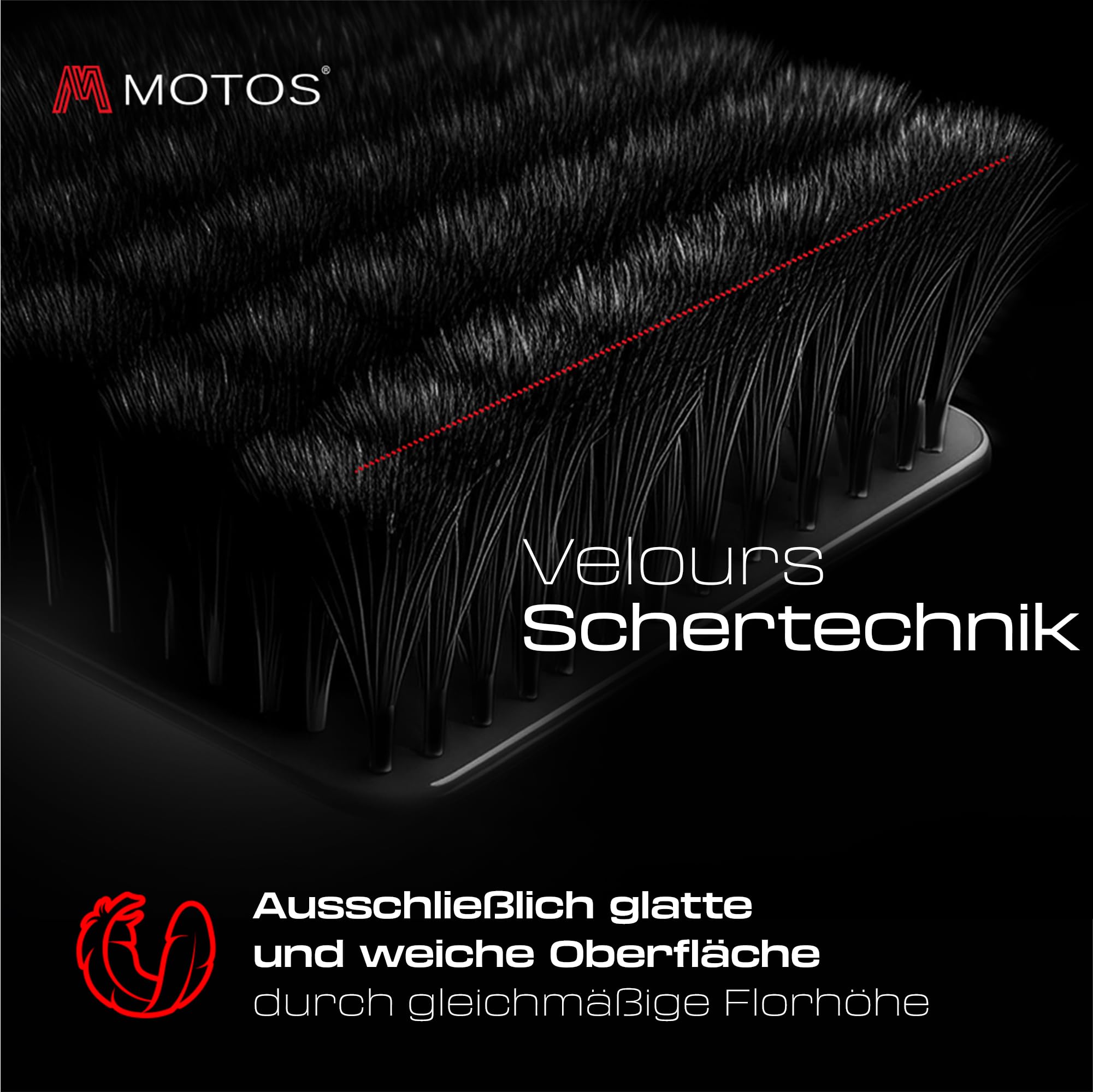 MOTOS Velours-Fußmatten Für Honda CR-V III 2006-2011 - Schwarz