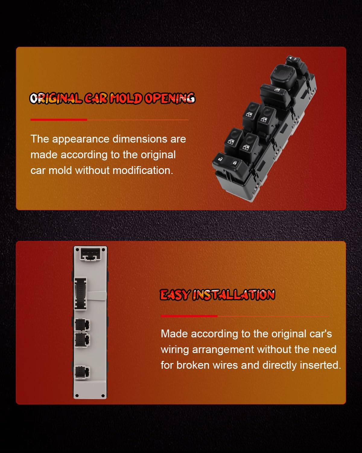 CCIYU 15181223 Power Window Switch Fit 2003-2007 for Chevrolet Avalanche Suburban Tahoe Silverado for GMC Sierra Yukon for Cadillac Escalade Front Left Driver Window Control Switch 15883320 920-020