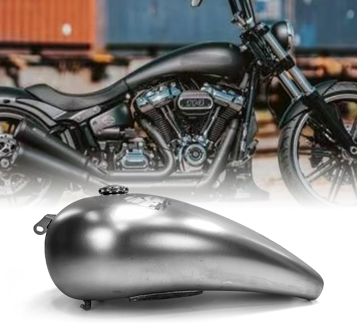 Motorcycle Petrol Gas Tank For Harley Softail 2018-2022 All Models Silver 18L