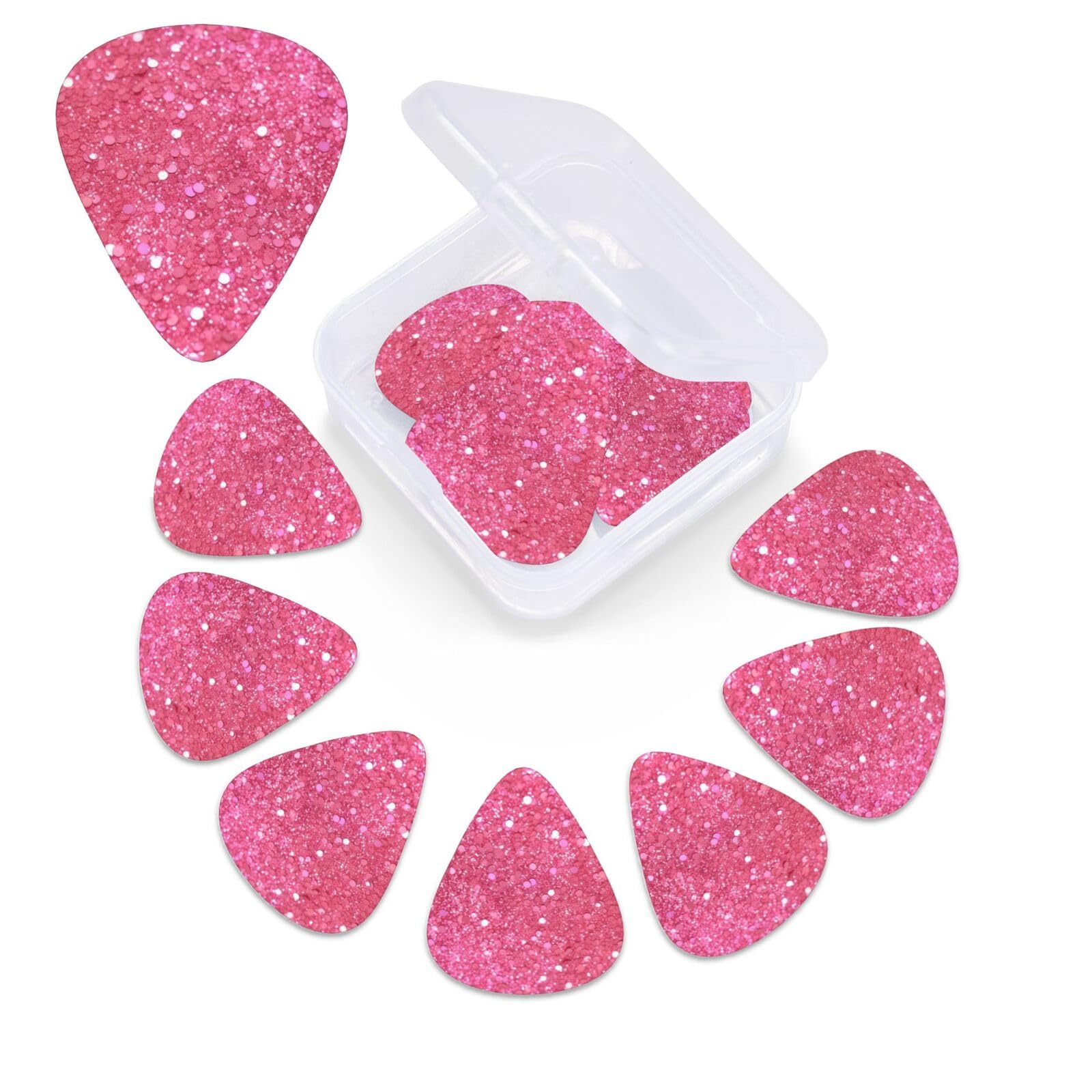 Gitarrenplektren, Rose Gold Pink Sparkle Für Akust Produktbild-Vorschau 3
