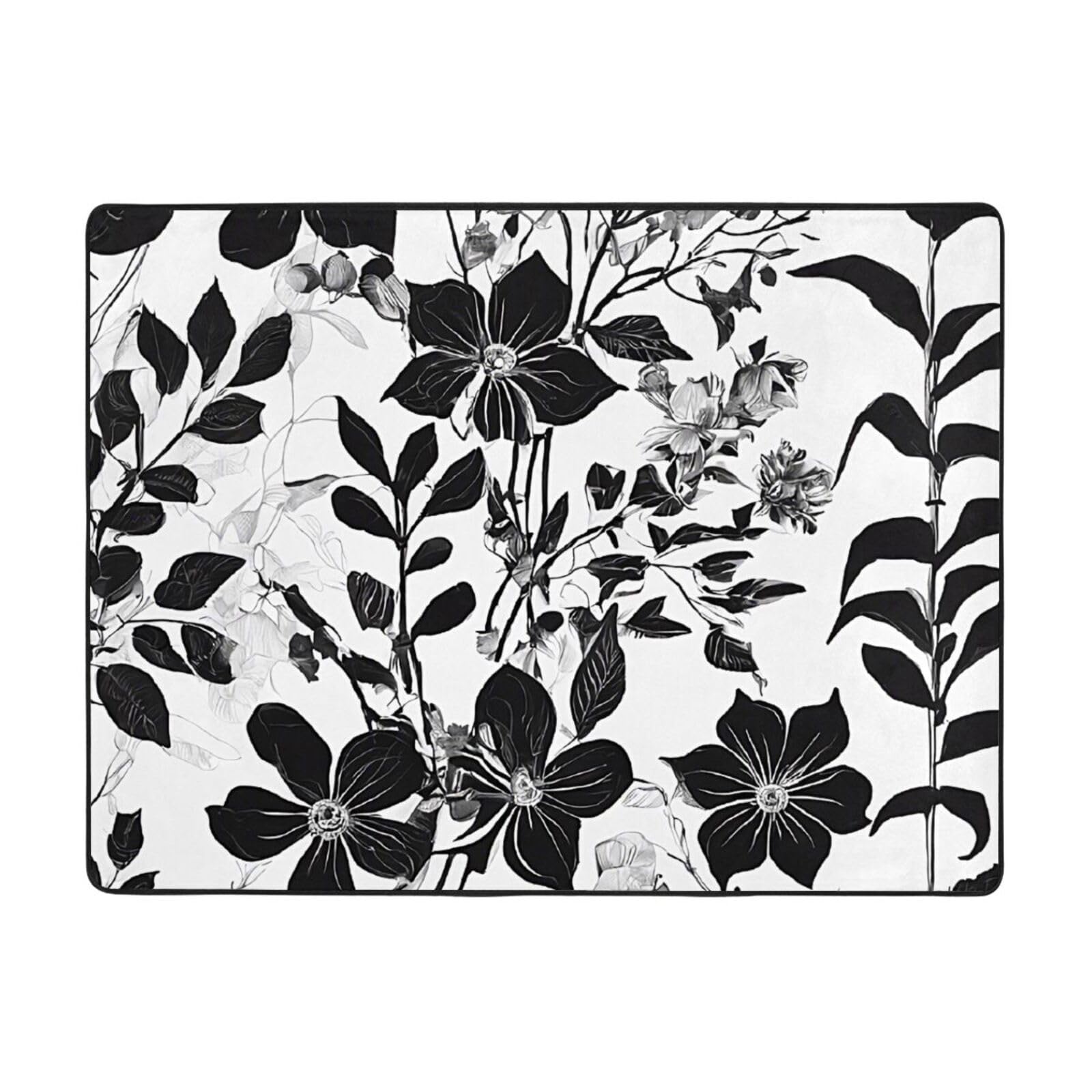 Tapis moderne doux 160 x 121 cm au design damassé chic et raffiné