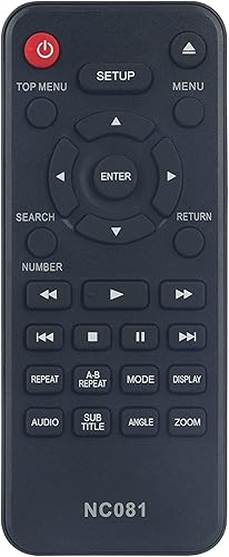 NC081 NC081UH - Remoto reemplazado para reproductor de DVD FUNAI DP100FX5, repuesto para DVD SANYO NC087 NC087UH NC095 NC095UL FWBP506FF FWDP105F