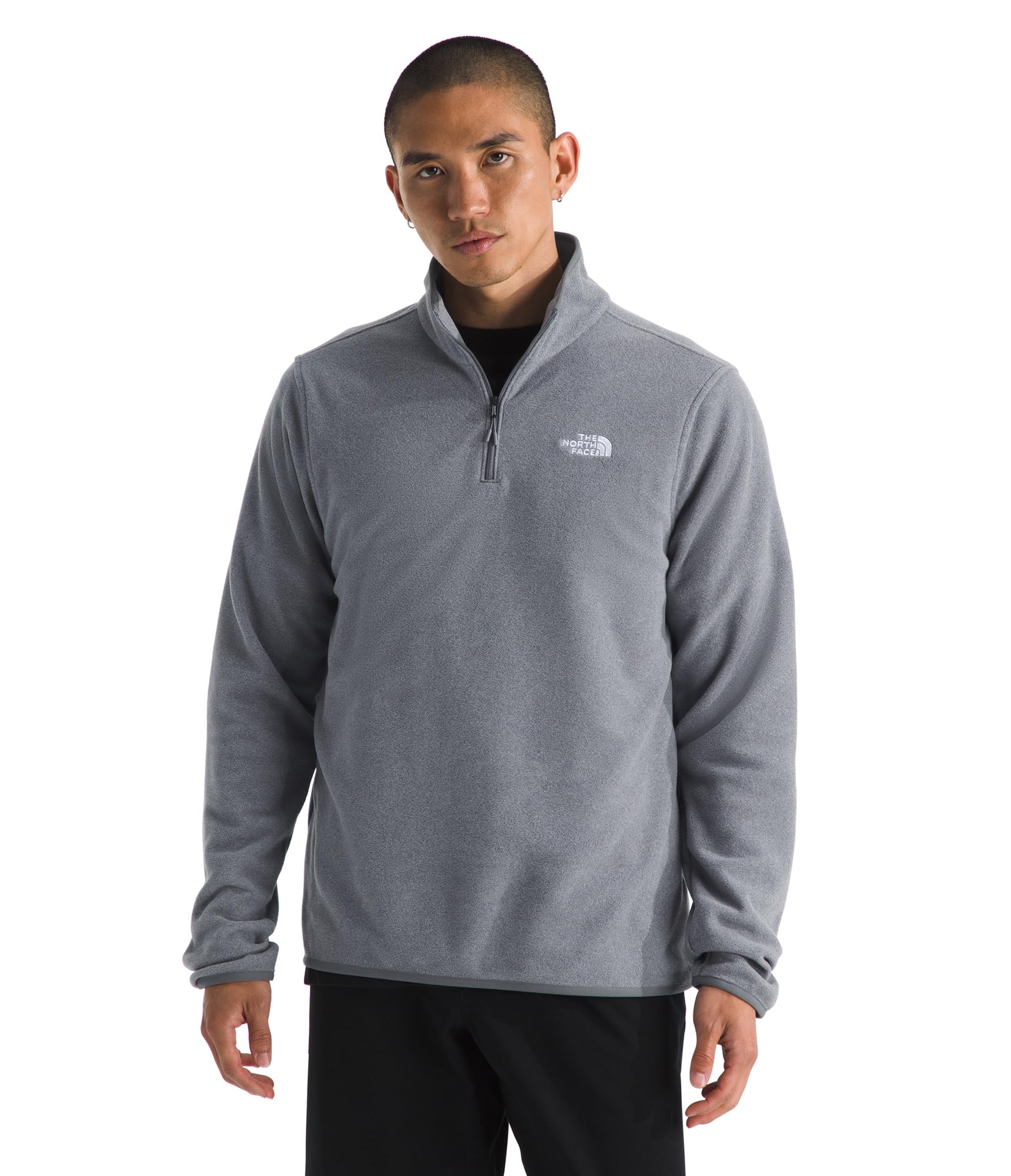 THE NORTH FACE Men's Glacier Fleece Quarter Zip Jacket | Pullover With Zip Pockets & Stretch on Collar, Cuffs & Hem
