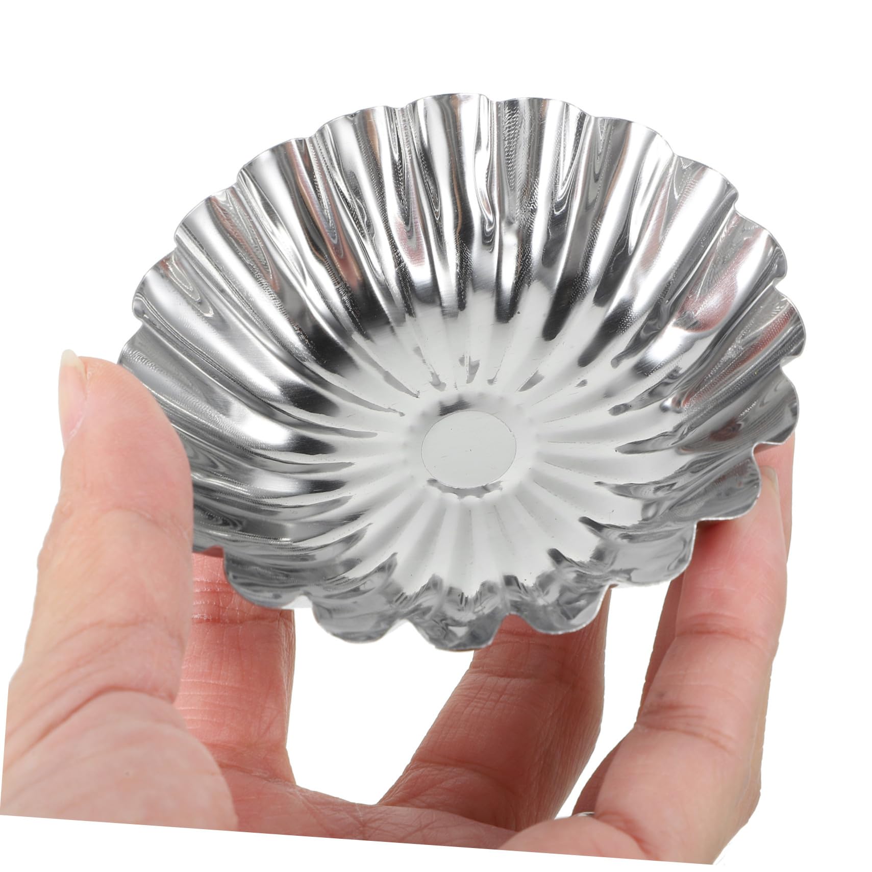 SECFOU 50 Stück Edelstahl Tartelette Formen Hitzebeständige Backformen für Eierkuchen Muffins und Pudding Stabile Wiederverwendbare Kuchenformen für Küche und Gastronomie