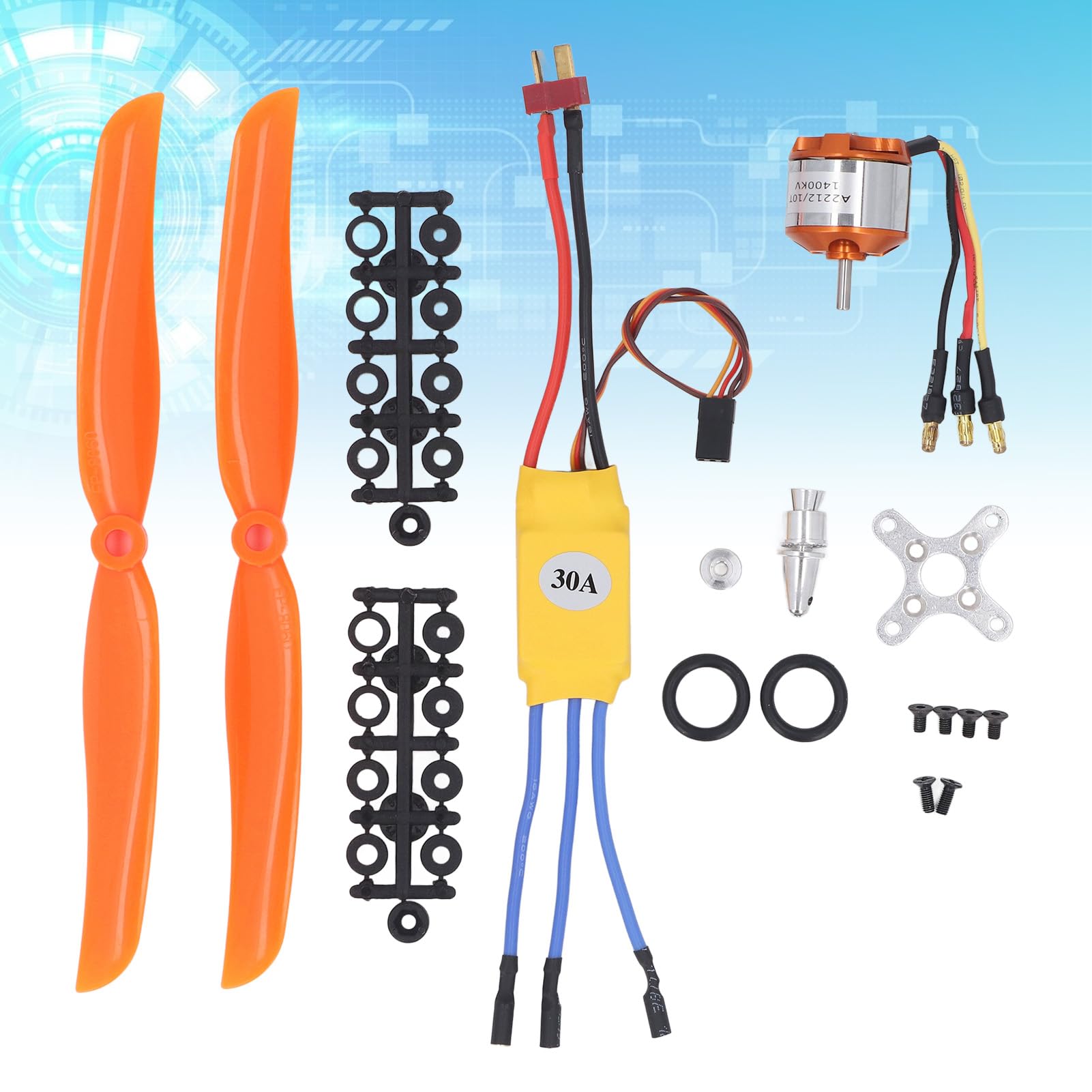 A2212 1400KV RC Bezszczotkowy Silnik 30A ESC Bezszczotkowy Silnik Wychodzący 8060 śmigło i Zestaw śrub do Zdalnie Sterowanego Samolotu Quadcopter