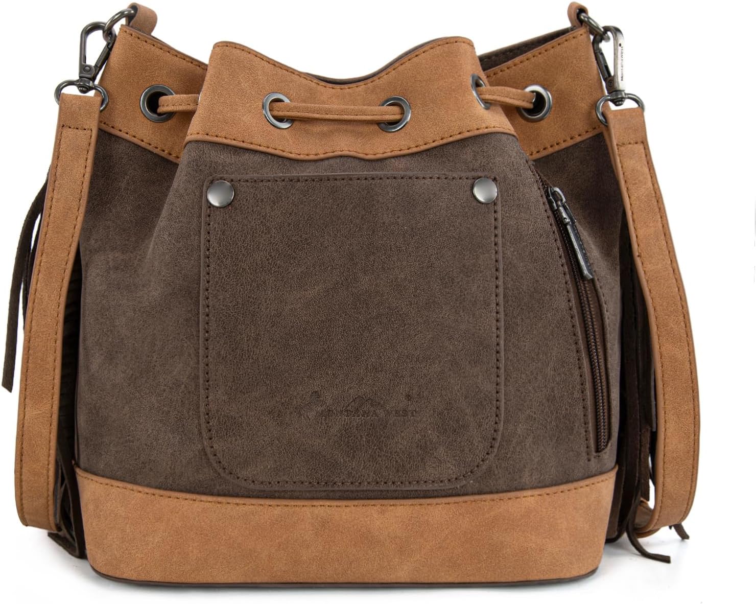 Montana West Aztec Bucket Bags for Women Western Fringe Crossbody Bag Ladies Vintage Drawstring Bucket Bag - Image 4