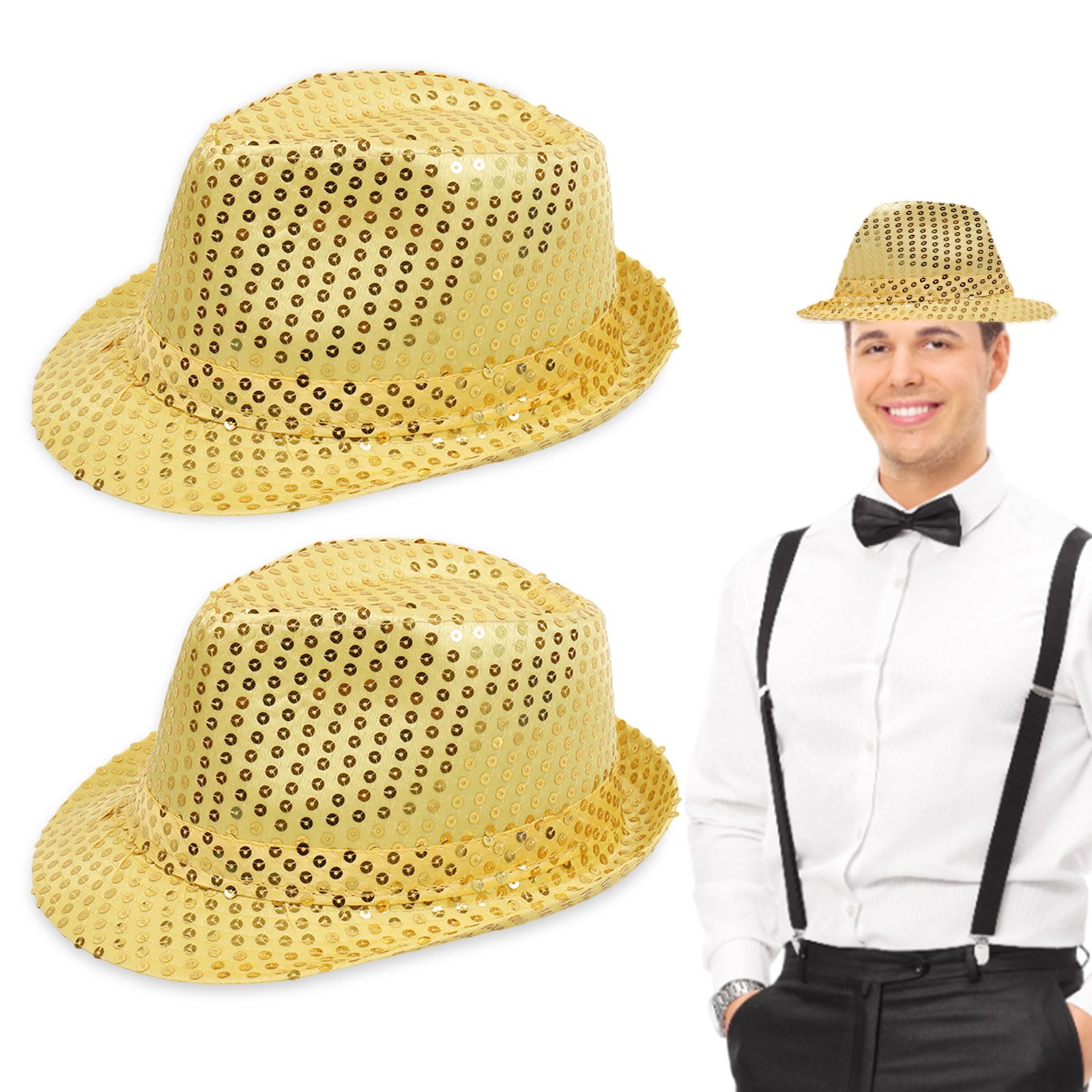 Aomig Sequin Hat, Glitter Jazz Caps voor Volwassenen, Sequin Fedora Hat voor Feest, Hip-Hop Sequin Hat Fancy Dress, Shiny Disco Hat voor Vrijgezellenfeest Aomig Sequin Hat, Glitter Jazz Caps voor Volwassenen, Sequin Fedora Hat voor Feest, Hip-Hop Sequin Hat Fancy Dress, Shiny Disco Hat voor Vrijgezellenfeest