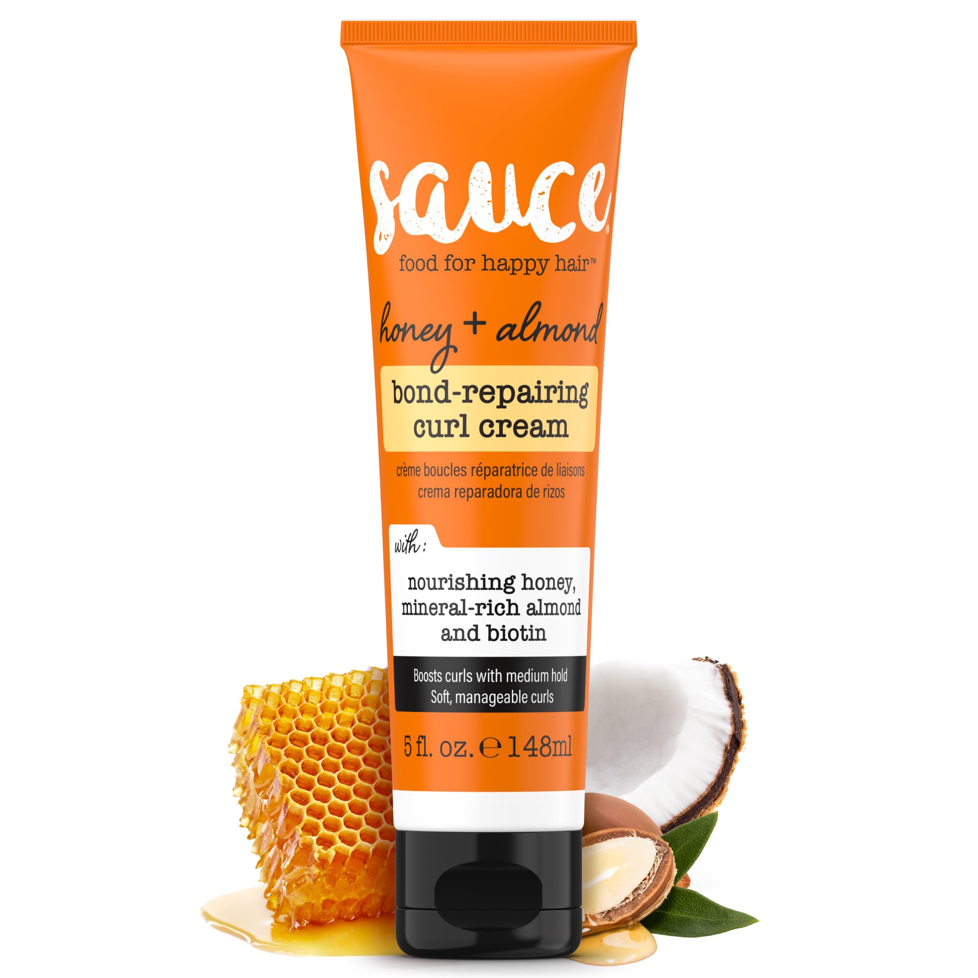 Amazon.com : SAUCE Honey + Almond Bond Repair Curl Cream, 5 Fl Oz