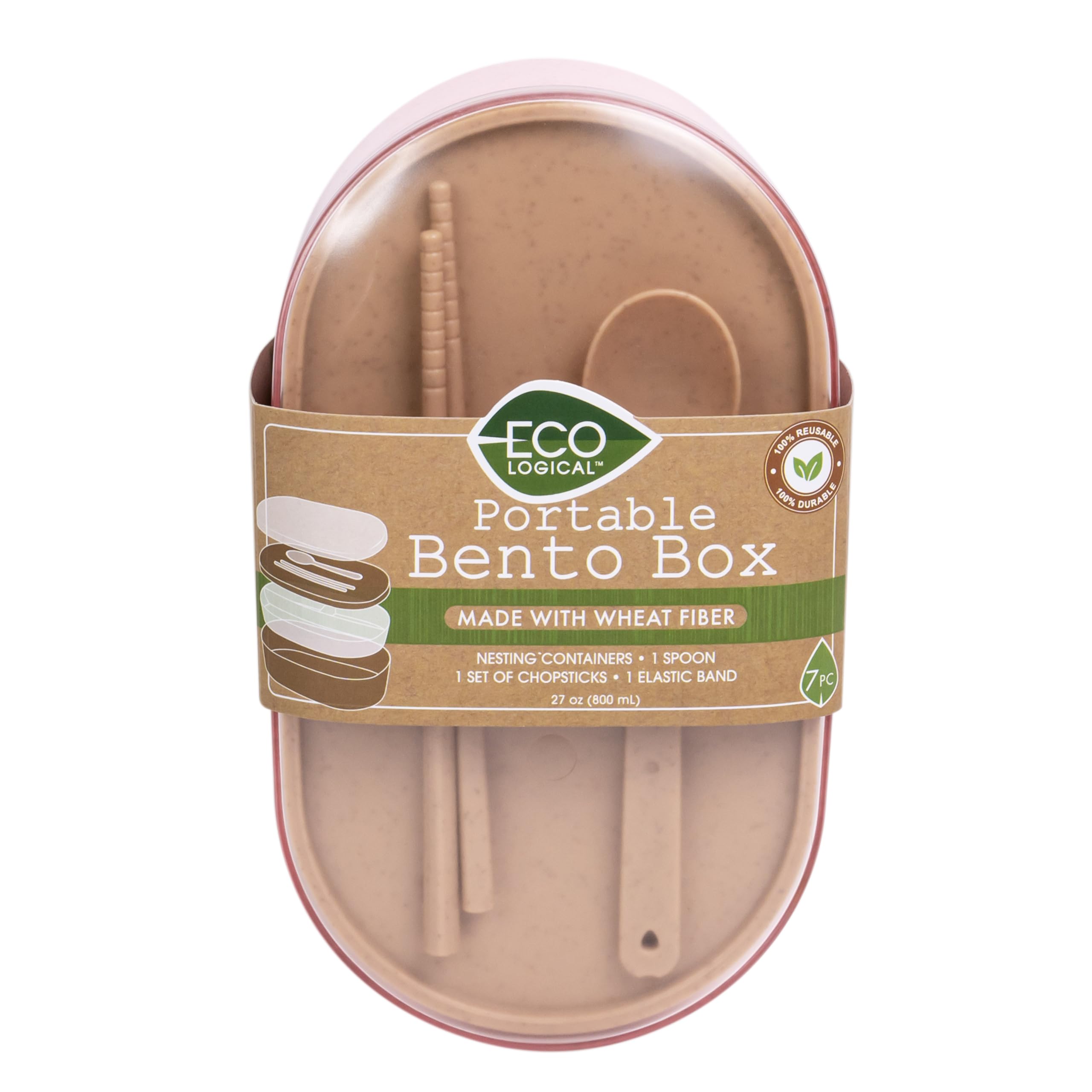 EcoLogical Portable Bento Box, Lunch Storage, Easy Meal on the Go