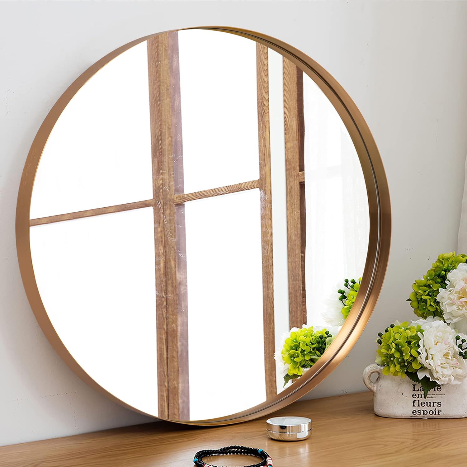 NeuType Round Wall Mirror Large Circle Mirrors for Wall