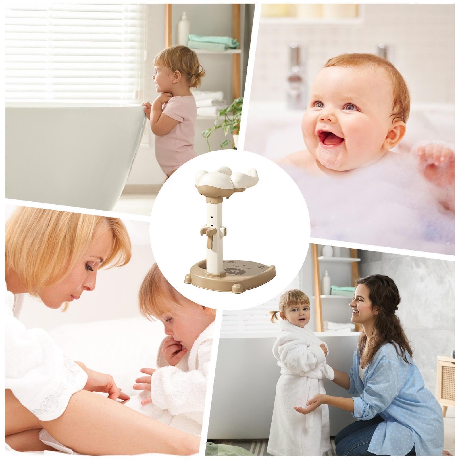 Supporto regolabile per doccia per bambini – Supporto antiscivolo per bambini, per appartamento, viaggi, hotel, vasca da bagno, casa, ragazze e ragazzi